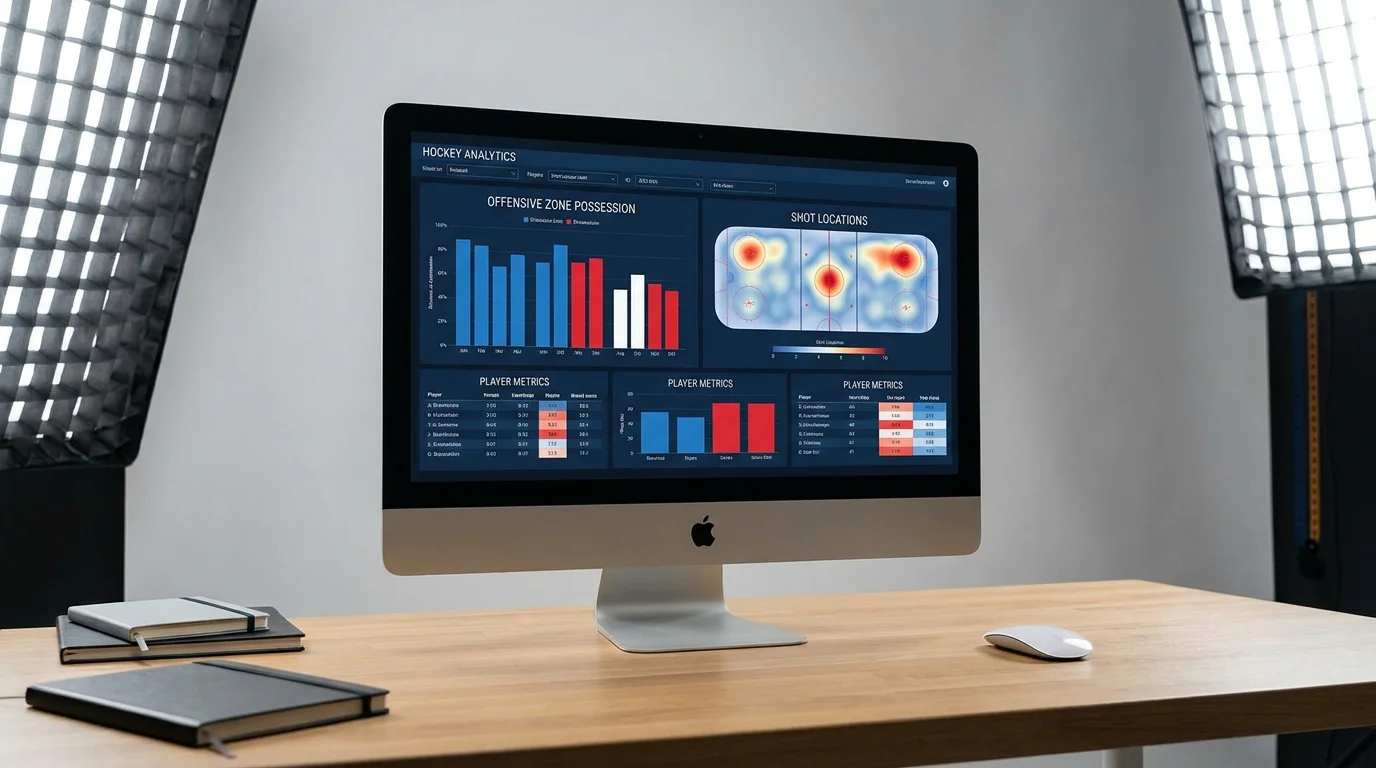 Analytics dashboard showing power play expected goals data