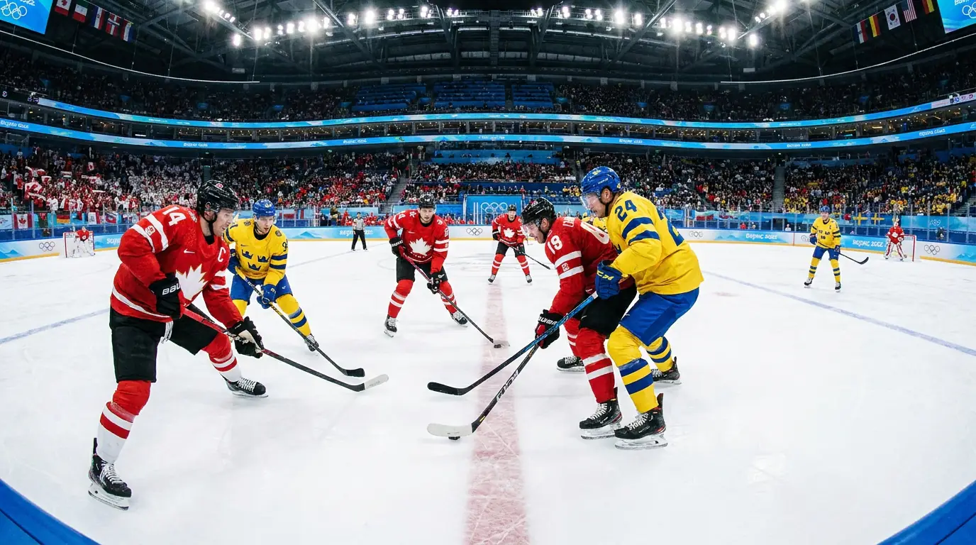 International hockey teams competing in Olympic group game